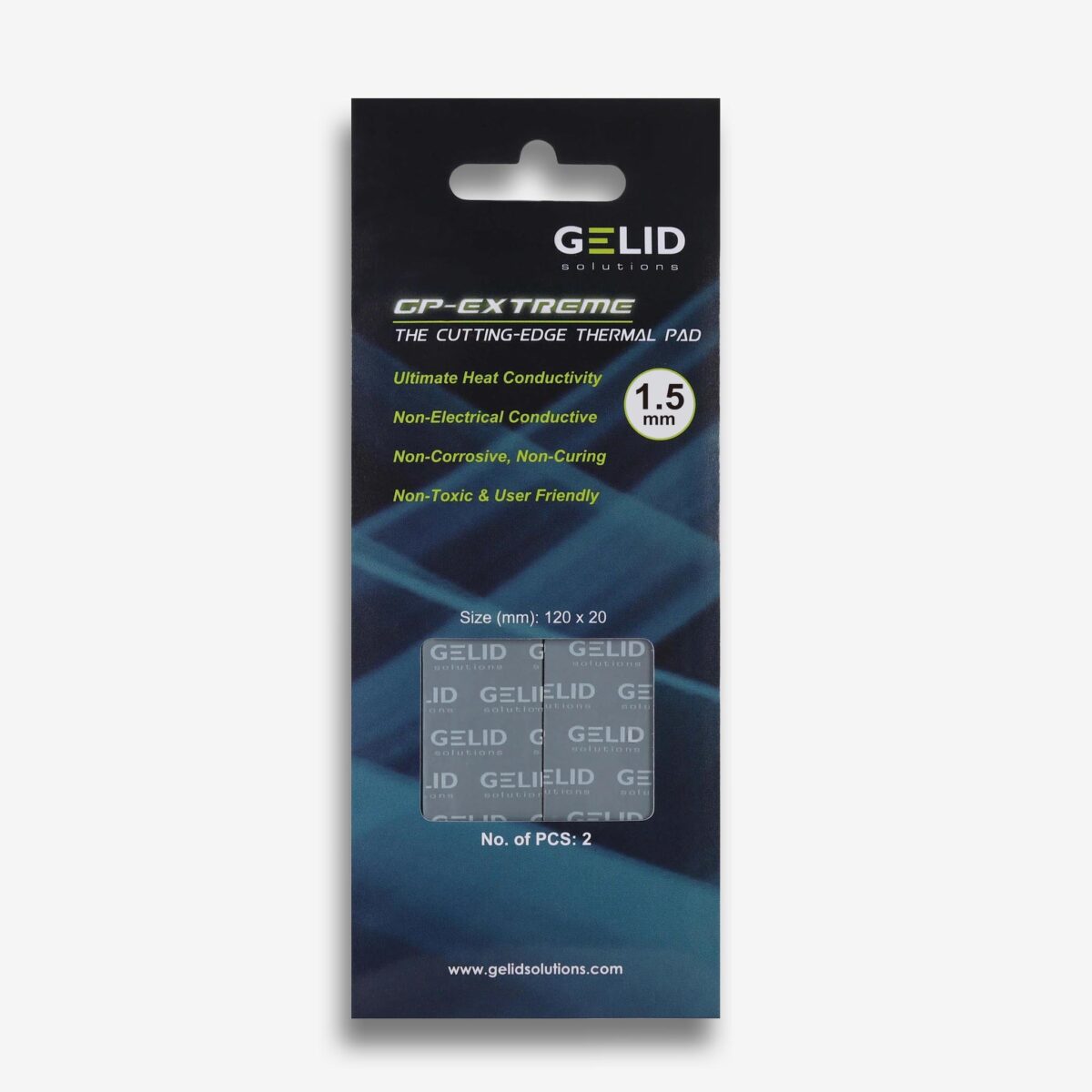 GELID GP-Extreme Thermal Pad 120x20x1.5mm – 2 pcs – 12W/mk [TP-VP05-C]
